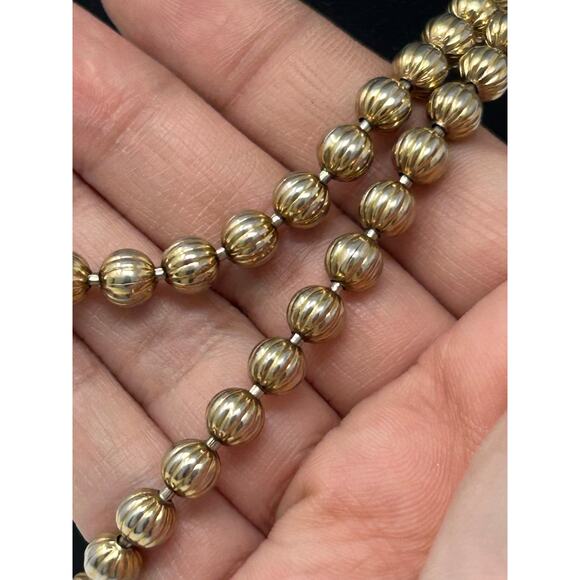 Vintage Gold Tone Ball Necklace - Picture 3 of 6